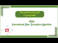 UNIT I IDEA International Data Encryption Algorithm