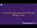Constructors and Destructors in Base and Derived Classes