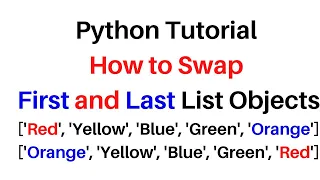 Python full course python swap Interchange First and Last Elements in list