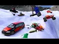 Racing Random Cars Down Huge Avalanche