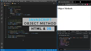 JavaScript Object Method Vanilla JavaScript JavaScript Tutorial for Beginners Learn JavaScript