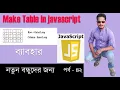 Javascript bangla tutorial for beginners how to make table in javascript loop part 42