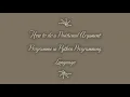 How to do Positional Argument Programme in Python Programming Language - MDP Versatile