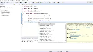 Java Tutorial Part 6 Java-10 Basic Calculator through User Input