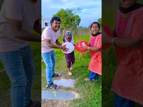 Ghost solve Papa And Mummy balloon problem 🤪😂🤣 #shorts #funny #viralvideo #trending