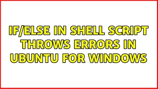 Ubuntu in shell script throws errors in Ubuntu for Windows 2 Solutions