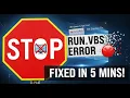Windows Script Host Run Vbs Error On Startup Fix Windows 11 Script Host Run Error Fix