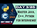 DAY CONTROL STRUCTURE Master Java C Python for Interviews