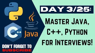 DAY CONTROL STRUCTURE Master Java C Python for Interviews