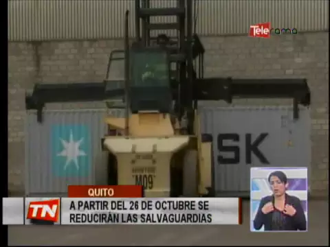 DESDE 26 DE OCTUBRE SE REDUCIRAN LAS SALVAGUARDIAS