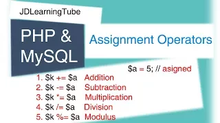 Php Assignment Operators Addition Subtraction Multiplication Division Modulus