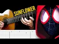 SUNFLOWER Post Malone Swae Lee Guitar Tabs Tutorial Spider Man Into The Spider-Verse