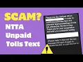 ZipCash Lane Text SCAM Fake NTTA org Payment Message
