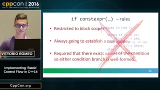 CppCon 2016 Vittorio Romeo Implementing static control flow in C 14