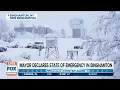 State Of Emergency Declared In Binghamton NY As Nor easter Moves Through