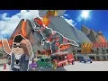 SUPER VOLCANO UNLEASHES FIRE T-REX - Tiny Town VR Gameplay