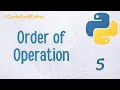 Order of Operation - Python 3 Tutorial