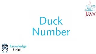 How to check a number is Duck or not using JAVA Programming ICSE