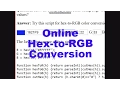 Online Hex-to-RGB Conversion