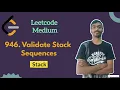 Validate Stack Sequences leetcode daily challenge Leetcode Medium Stack