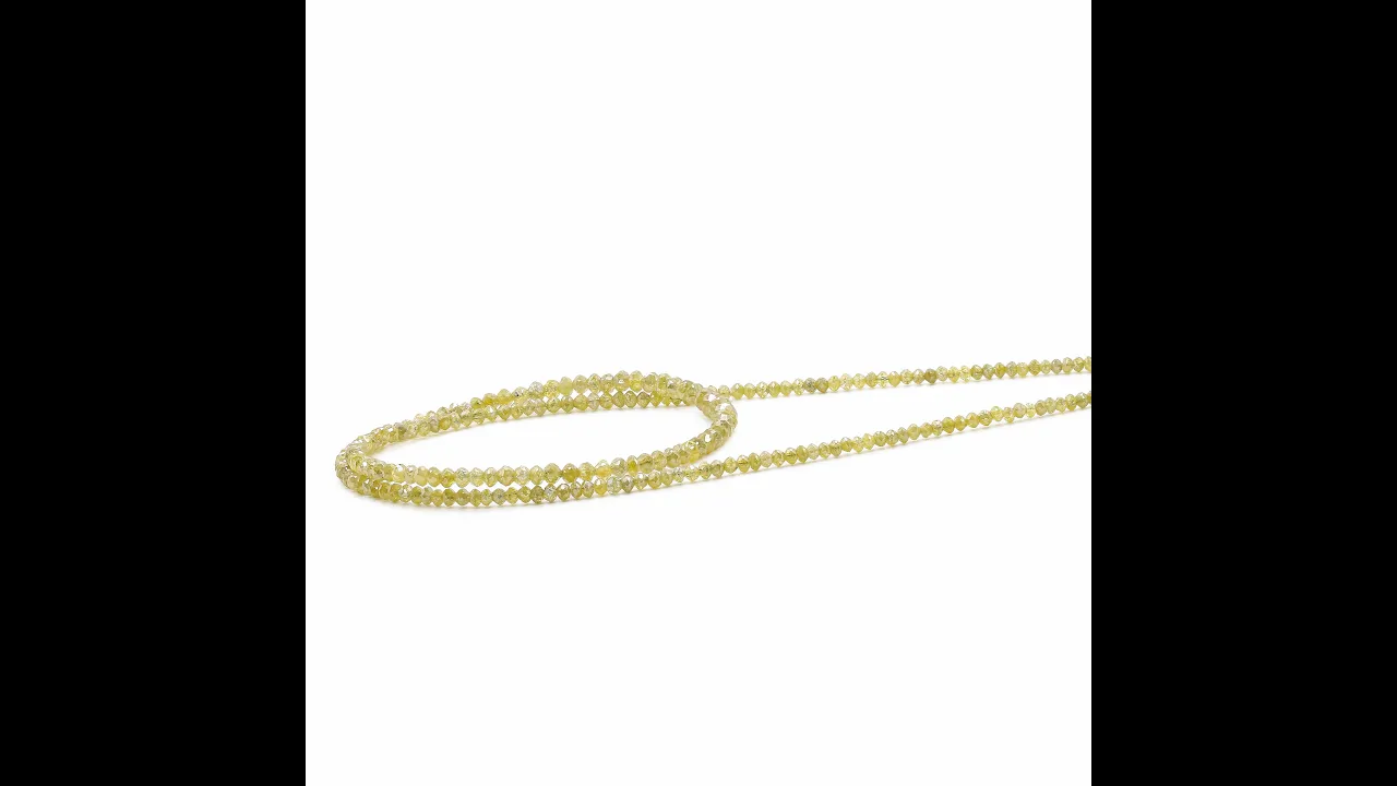 Yellow Diamond 1.50mm to 3mm Rondelle Faceted Beads (15 Inch)