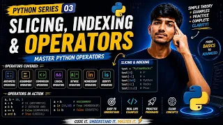 Python Operators Indexing Slicing Complete Tutorial for Beginners Ep 3