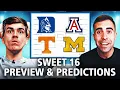March Madness SWEET 16 Predictions 2026 NCAA Tournament