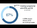 How to create a progress bar with HTML and CSS