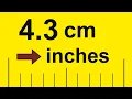 Convert 4 3 cm to Inches 4 3 cm to in
