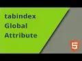 The tabindex Attribute in HTML