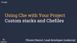CheConf 2016 - Session 3
