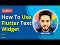 Flutter tutorial for beginners - How to use text style widget in flutter