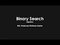 Binary Search - Algorithms Bangla Tutorial