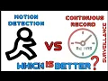 MOTION DETECTION VS CONTINUOUS RECORD WHICH IS BETTER CCTV RECORDING