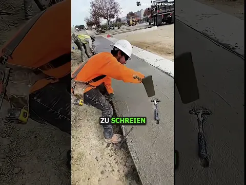 Er versteckt den Hammer seines Freundes im Zement 🔨