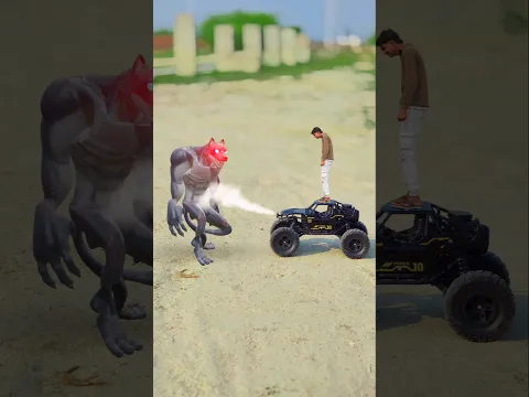 Magical car vs monster 😱😂 #funnyvideo #funny #monster #shorts