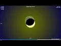 Simulation of the Total Solar Eclipse over Niagara Falls NY US - April 8 2024
