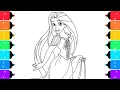 Coloring Disney Princess Rapunzel Coloring Pages Pencil Colors