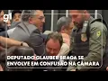 Lagu Deputado Glauber Braga (PSOL) toma cadeira da presidência da Câmara e se envolve em confusão