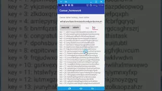System security Homework Caesar cipher