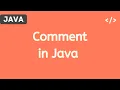 Comment in Java Hindi Java Tutorials for Beginners 2020