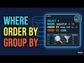 MySQL WHERE ORDER BY GROUP BY Sorting Filtering Data