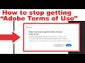 Adobe Terms of Use error fix