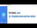 Tutorial Java 30 Penjumlahan Matrik Array