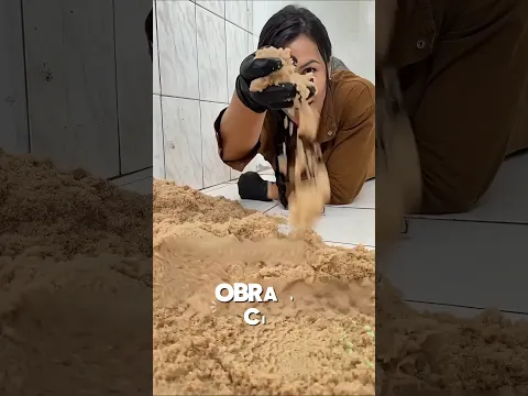 Contrapiso sem cimento e granito líquido 🧐 #obra #dicas