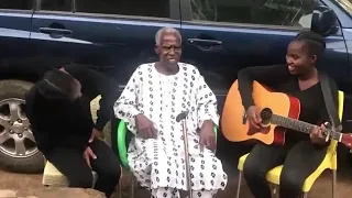 grandpa singing olorun to tobi with grandchildren