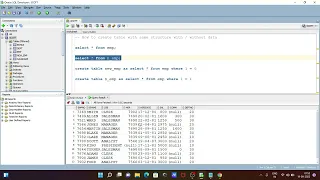 Create table from another table in Oracle