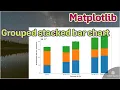 Grouped stacked bar chart in matplotlib in Python