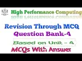 High Performance Computing - Unit 4 MCQ For SPPU HPC MCQ Based on SPPU Syllabus Unit wise QB