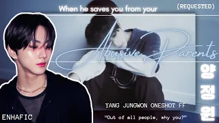  when he saves you from your abusive parents jungwon oneshot ff requested 
